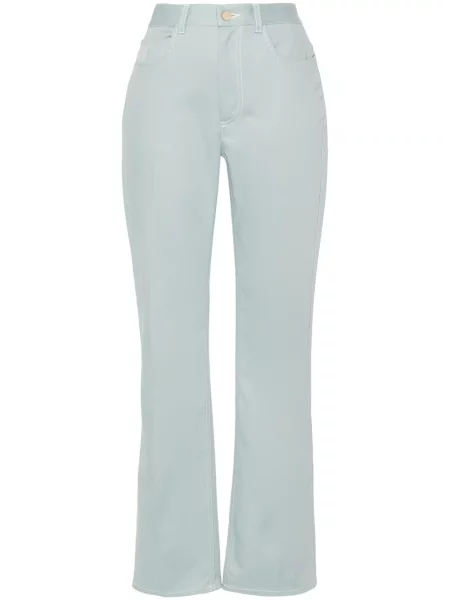 Proste jeansy Fendi z wysoką talią niebieskie