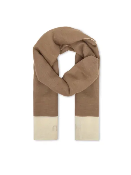 Calvin Klein Fular Linen Blend Emblem Pareo Scarf bej