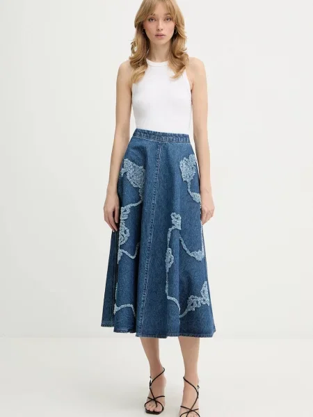 Rotate spódnica jeansowa niebieska