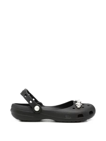 Mules Crocs με μαργαριτάρια μαύρο