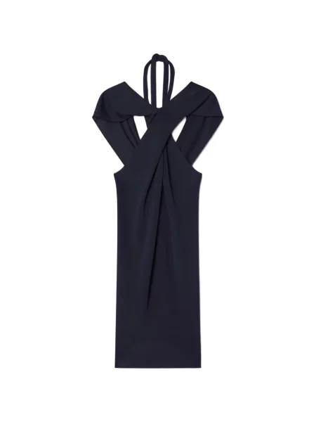 Rochie mini Lanvin cu gât halter albastru