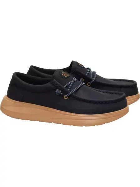 HEYDUDE Mokasyny Wally Comf Full Grain Leather czarne