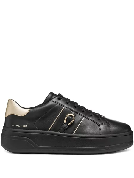 Sneakerși Geox cu dungi negru