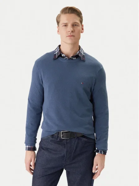 Tommy Hilfiger Pulover Essential albastru