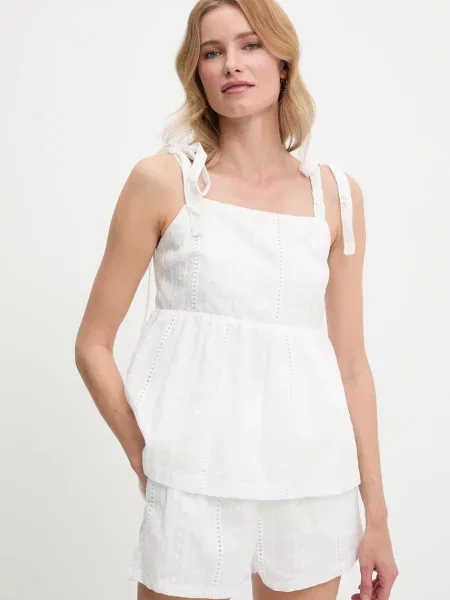 Answear Lab bluzka i szorty biały