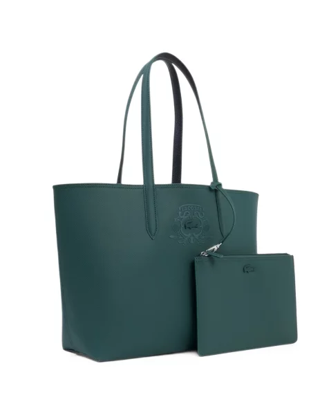 Reversibil geantă shopper Lacoste verde