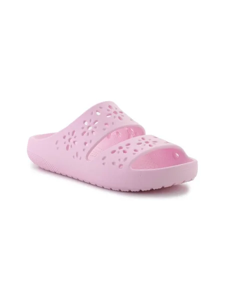 Pantofi Crocs cu model floral clasici roz