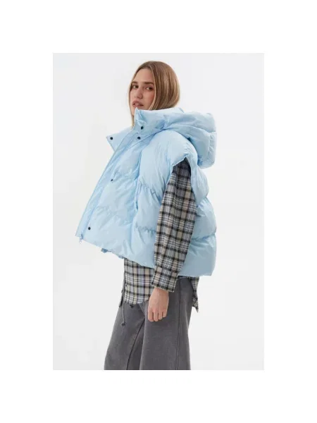 Жилетка оверсайз демісезонна Estro блакитна