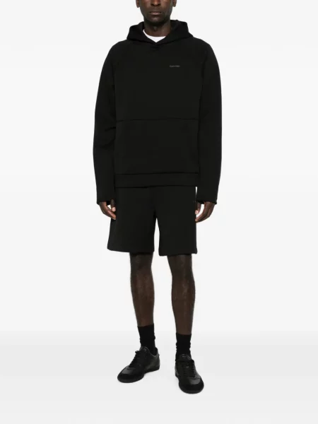 Pantaloni scurți Calvin Klein cu imagine din jerseu negru