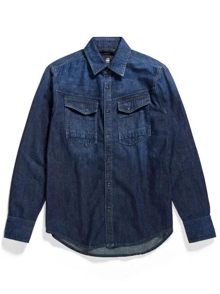 G-STAR Cămașă denim albastru