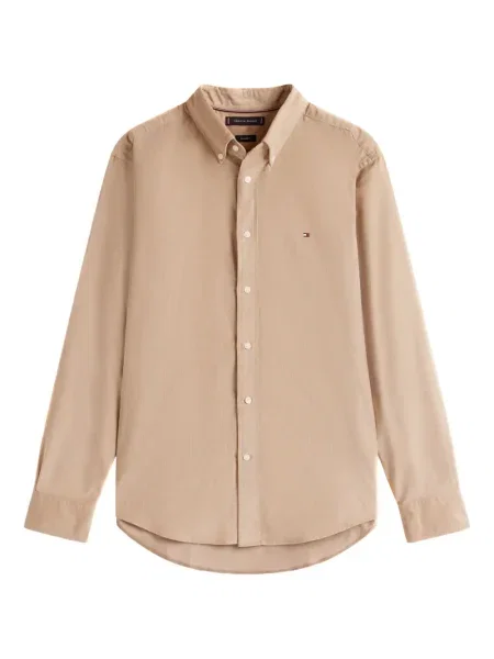 Cămașă Tommy Hilfiger de catifea cord cu mâneci lungi lungă