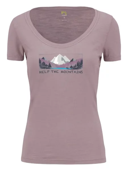 Tricou Karpos cu imagine cu decolteu în V violet