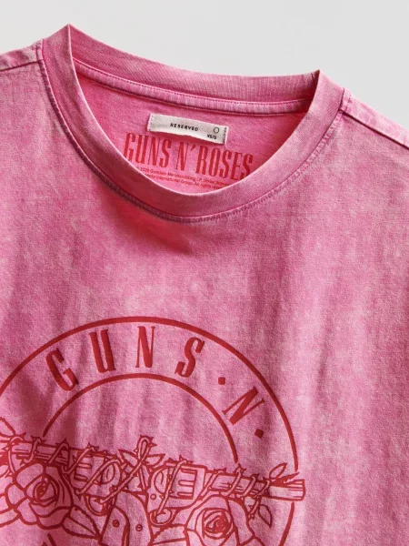 Reserved Футболка Guns N’ Roses рожевий