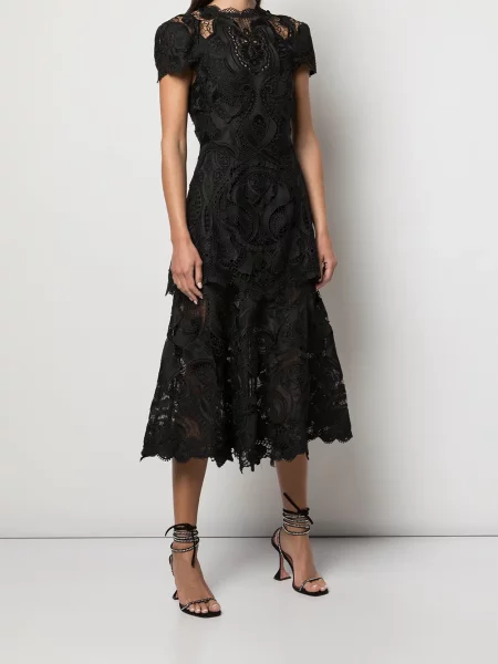 Sukienka midi Jonathan Simkhai do kolan garniturowa czarna