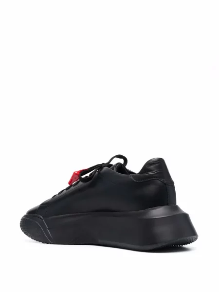 Sneakersy Giuliano Galiano sznurowane skórzane czarne