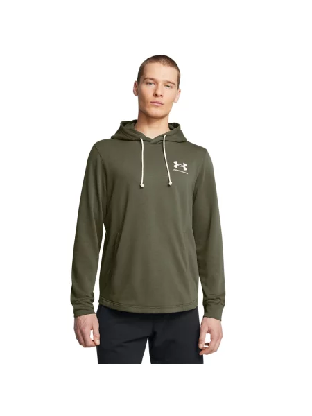 UNDER ARMOUR bluza z kapturem Rival Terry S zielona