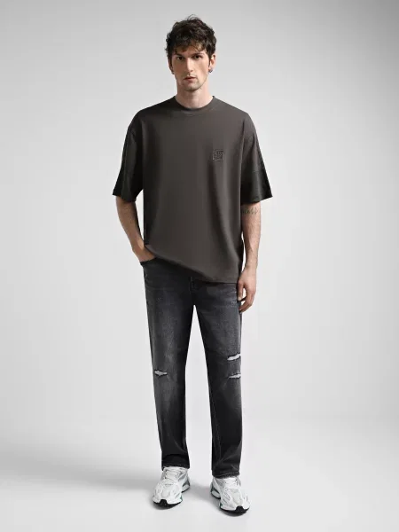 Прямые джинсы Armani Exchange серые