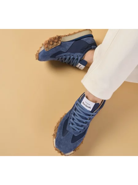Sneakersy Barracuda zamszowe niebieskie