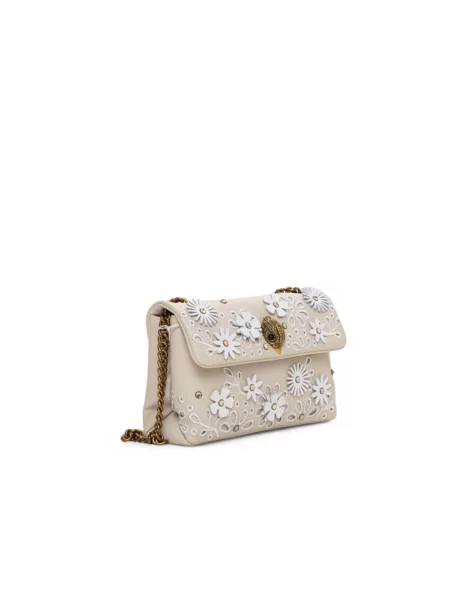 Torebka crossbody Kurt Geiger skórzana beżowa