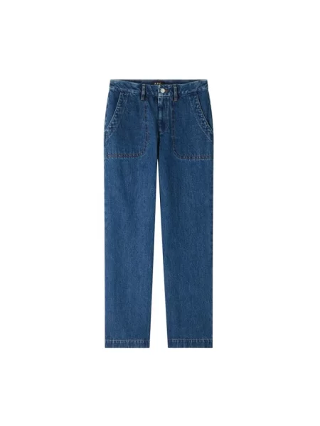 Jeansy straight leg A.p.c. niebieskie