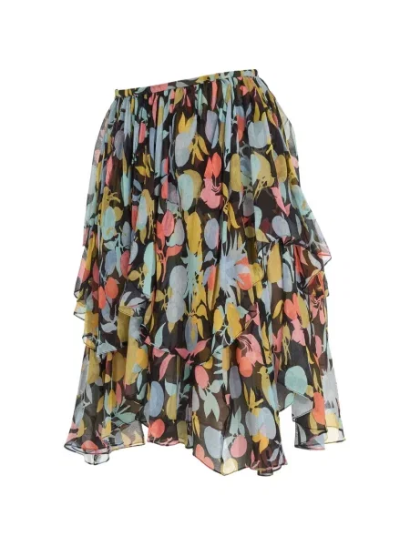 Fustă Chloé cu model floral cu imagine negru