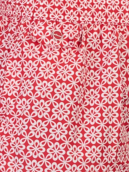 Slip de baie Kiton cu model floral cu imagine roșu