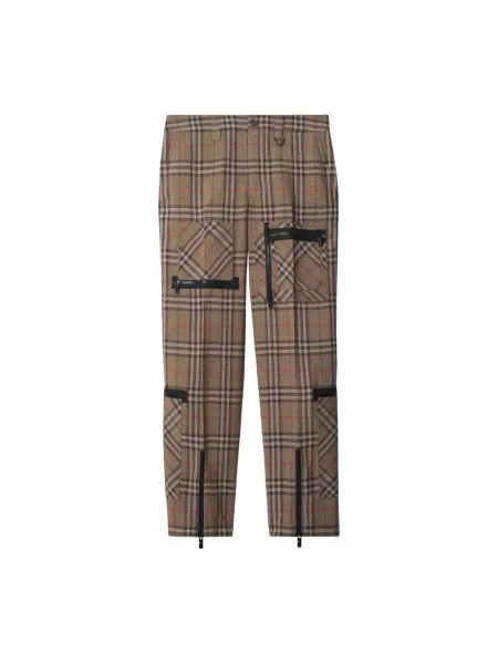 Spodnie cargo Burberry brązowe
