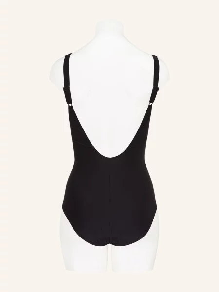 Charmline Strój Kąpielowy Modelujący Textured Dimension schwarz biały