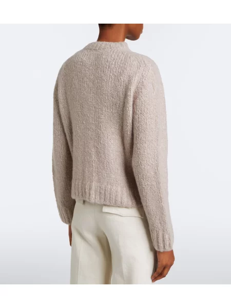 Cardigan Arch4 de mătase bej