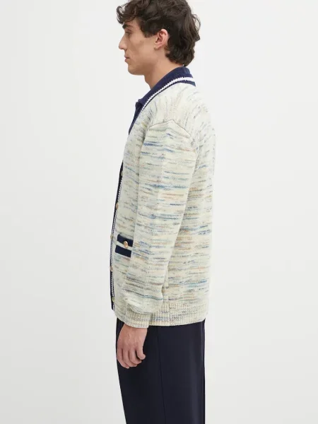 Drôle de Monsieur kardigan wełniany Le Cardigan MoulinE beżowy