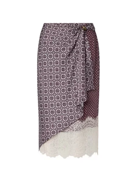 Fustă midi Liu Jo din dantelă violet