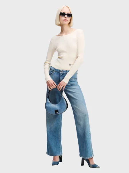 Прямі джинси Karl Lagerfeld Jeans бавовна/еластан синій