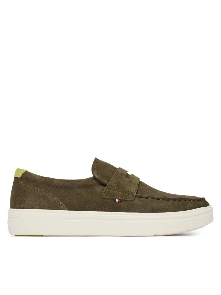 Nizki čevlji Tommy Hilfiger Modern Light Hybrid Suede zelena