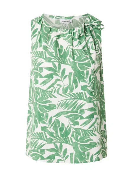 MORE & MORE Bluză verde / murdar alb