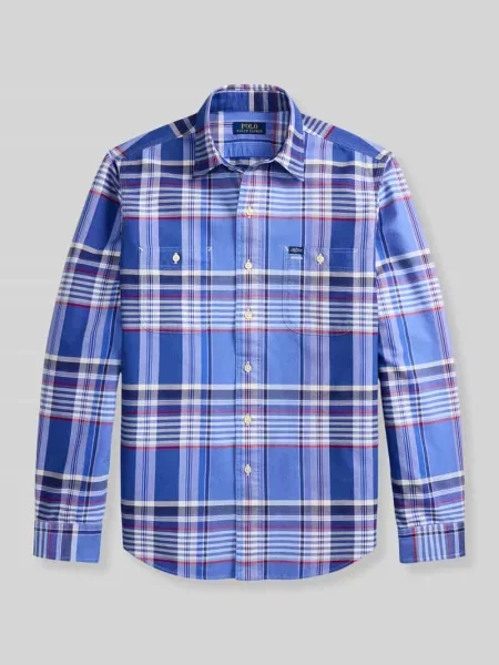 Koszula casualowa o kroju regular fit z czystej bawełny model OXFORD' Polo Ralph Lauren niebieska