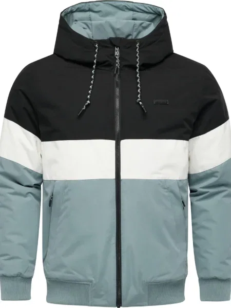 Ragwear Geacă de iarnă Jinig opal / negru alb