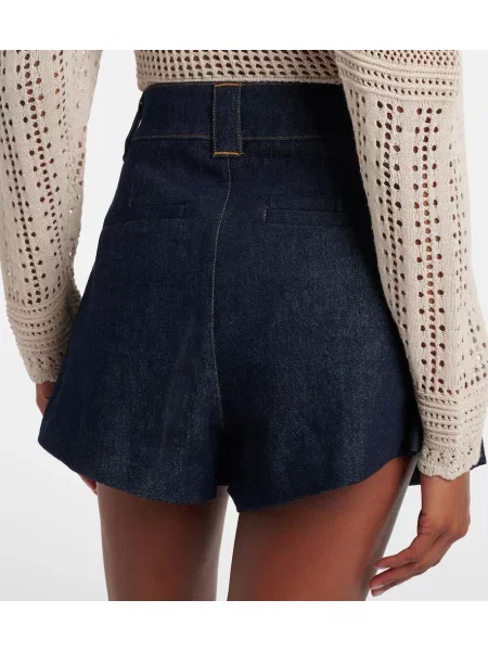 Pantaloni scurți din denim Frame albastru