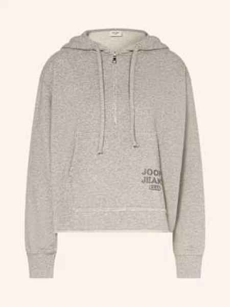 Joop! Jeans Bluza Z Kapturem Talia grau szara