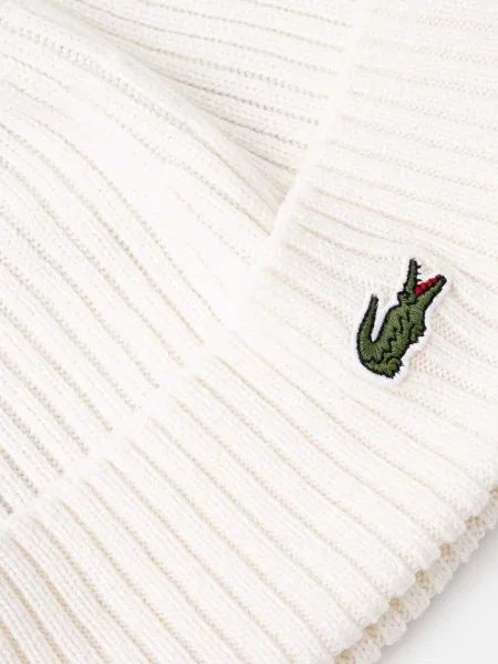Вовняна шапка Lacoste вовна білий