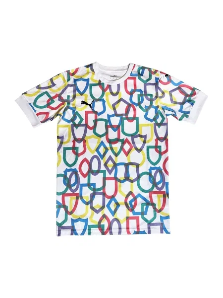 PUMA Funkcionalna majica modra / zelena / rdeča bela