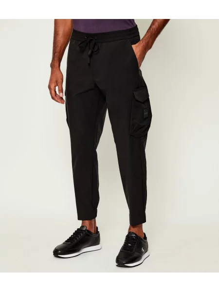BOSS GREEN Pantaloni cargo T_Urbanex-CargoLight | Tapered fit negru