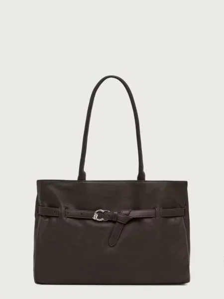 Geantă shopper Coccinelle din piele verde