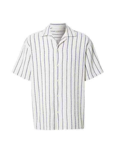 JACK & JONES Cămașă JWHCoba crem / albastru marin alb