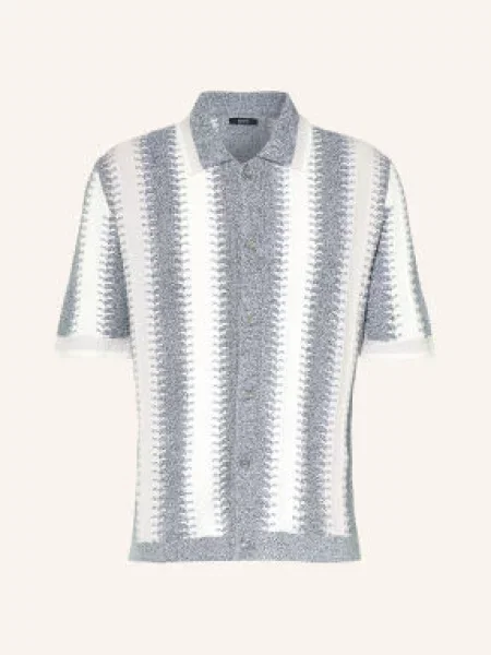 Reiss Pletená Košile Dale Regular Fit krémová / černošedá
