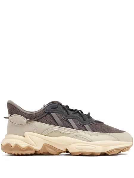 Sneakerși Adidas Ozweego cu șireturi din piele gri