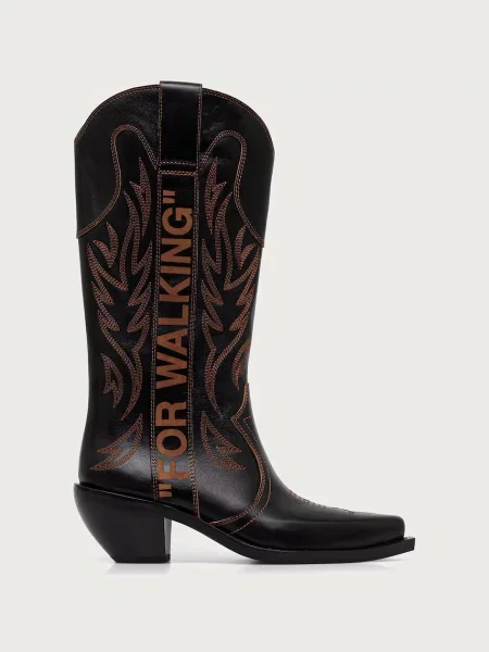 Off-White Santiag High Boot ковбойські чоботи шкіряні білі