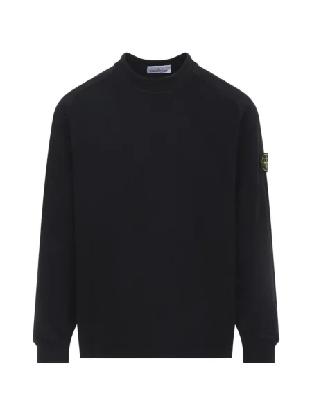 Пуловер Stone Island с кръгло деколте камъни черно