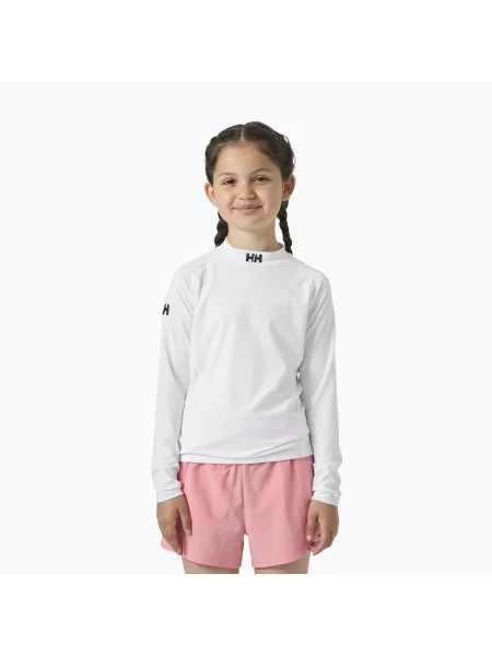 Gyerek úszó hosszú ujjú felső Helly Hansen Waterwear Rashguard Jr white. Méret: fehér
