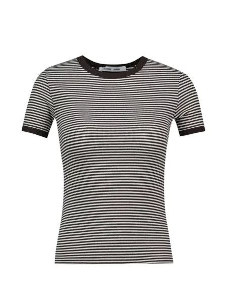 Tricou Samsøe Samsøe cu dungi maro