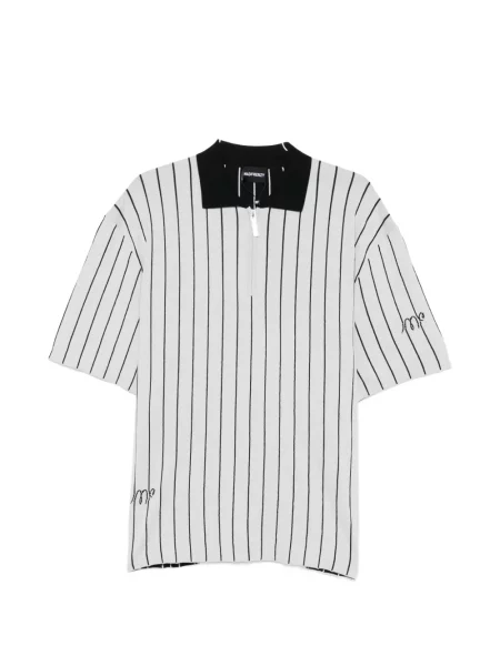 Tricou polo Madfrenzy cu dungi gri